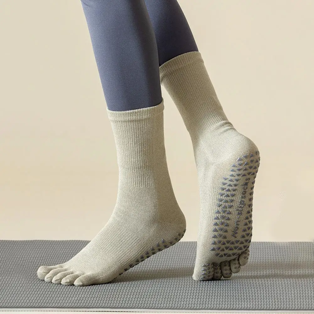 

Middle Tub Cotton Stockings Five Finger Socks Pilates Sports Socks Fitness Skipping Socks Anti Slip Item Stylish Women Stockings