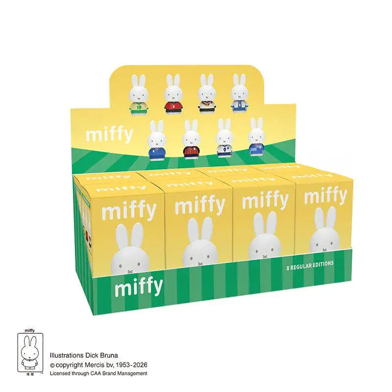 Miffy Sports Series Blind Box Cute Anime Figure Football Miffy Rabbit Doll Model Toys Collect Ornaments