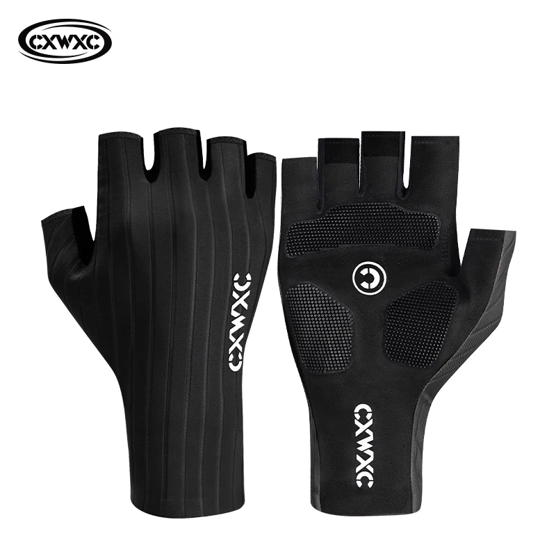CXWXC Fietshandschoenen met halve vingers Heren Dames Ademende antisliphandschoen Fitness Sporttrainingshandschoenen met verlengde polsbeschermer