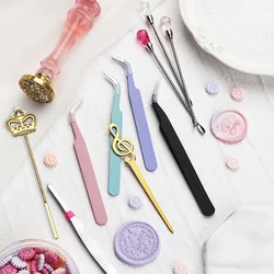 Wax Tweezer Handmade Craft Tool Tweezers for Scrapbooking DIY Paper Tape Stickers Wax Seal Beads Stamp Multi-Function SB030