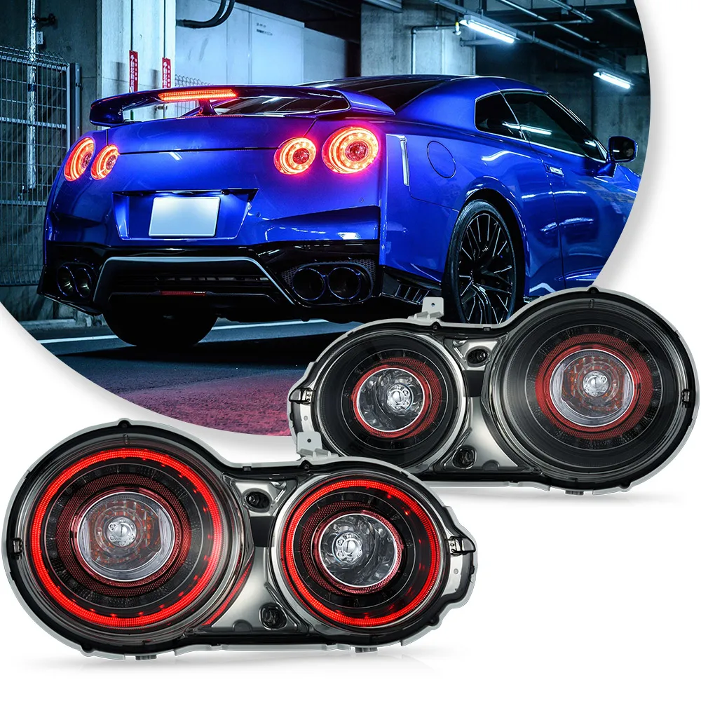 

VLAND LED Tail Lights Assembly For 2008-2023 Nissan GTR R35 Godzilla Rear Lamps