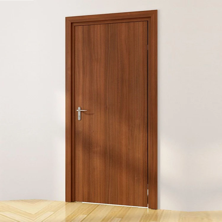 Prefinished Walnut Folheado Madeira Porta com Quadros, Interior Moderno Prehung Porta, Fábrica Personalizada