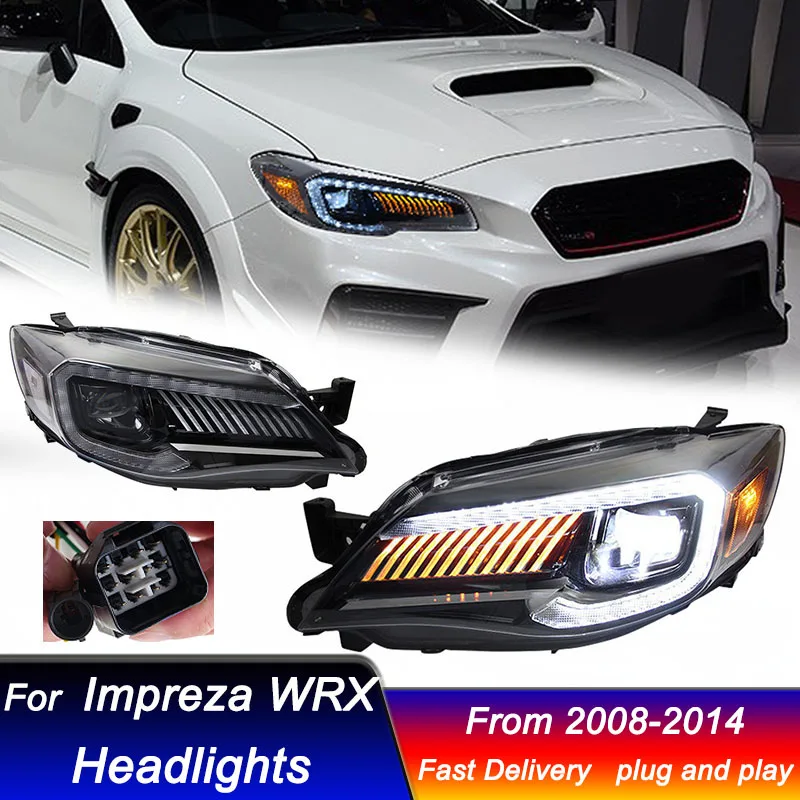 

Car Headlights For Subaru WRX 2008-2014 new style full LED Head Lamp Upgrade DRL Dynamic Signal Lamp Front light Assembly