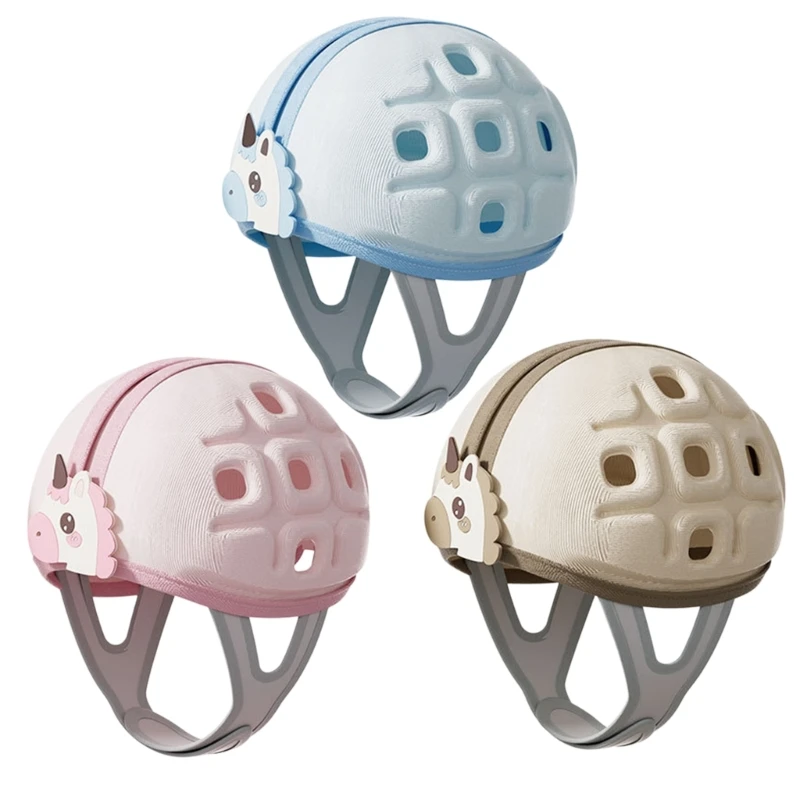 Baby Head Guard Helmet Hat for Crawling and Early Walking, Breathable Padded Headgear with Chin Support for 6-36 Months 15UB