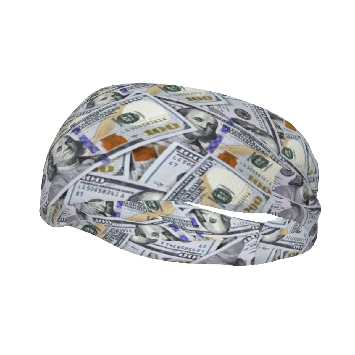 

Повязка на голову с изображением стодолларовой купюры, повязка для волос для тенниса, спортзала, фитнеса, аксессуар для волос