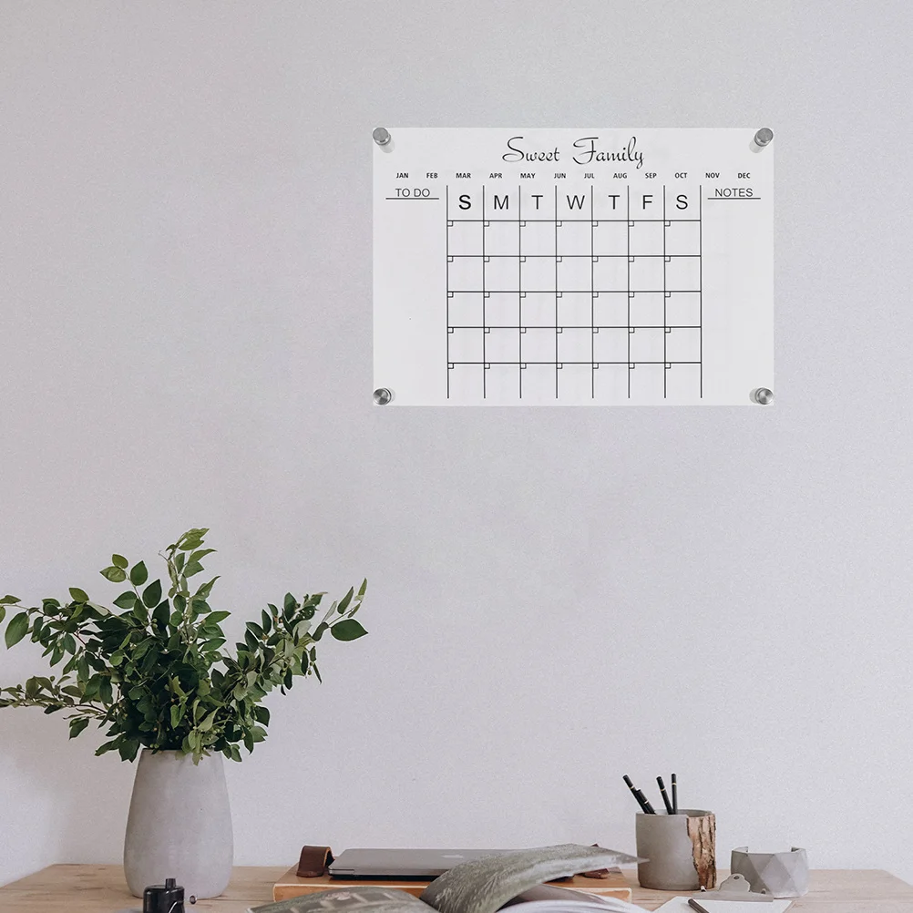 

1 Set Clear Acrylic Dry Erase Reusable Weekly Message For Fridge Desk Office Home Wedding Party Decor Calendar Organizer Acrylic