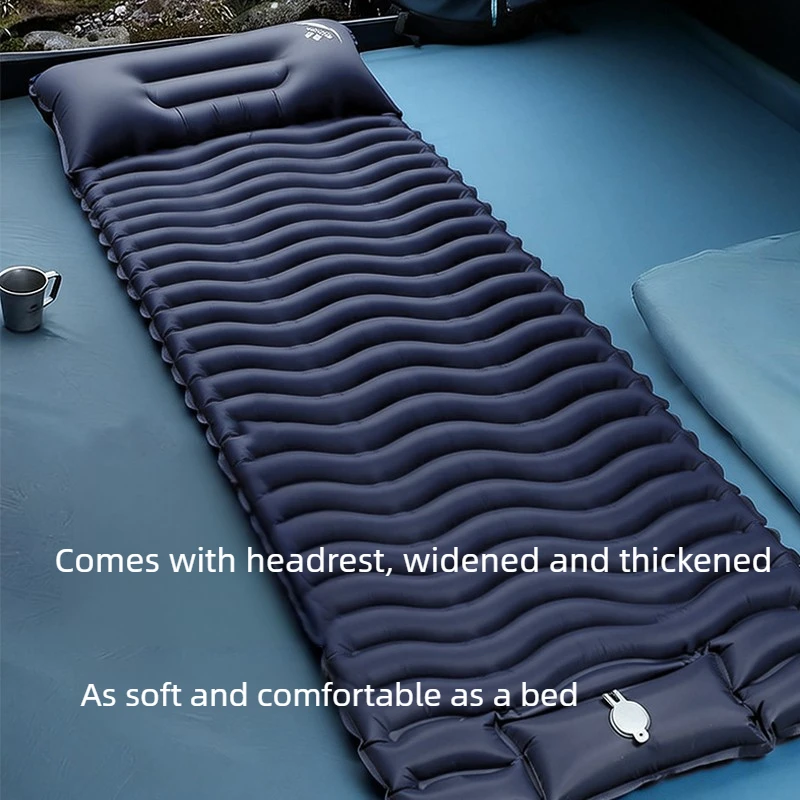 Lightweight Inflatable Sleeping Pad Portable Air Mattress for Outdoor Moisture‑proof Hiking Cushion Compact Rest Mat for Travel