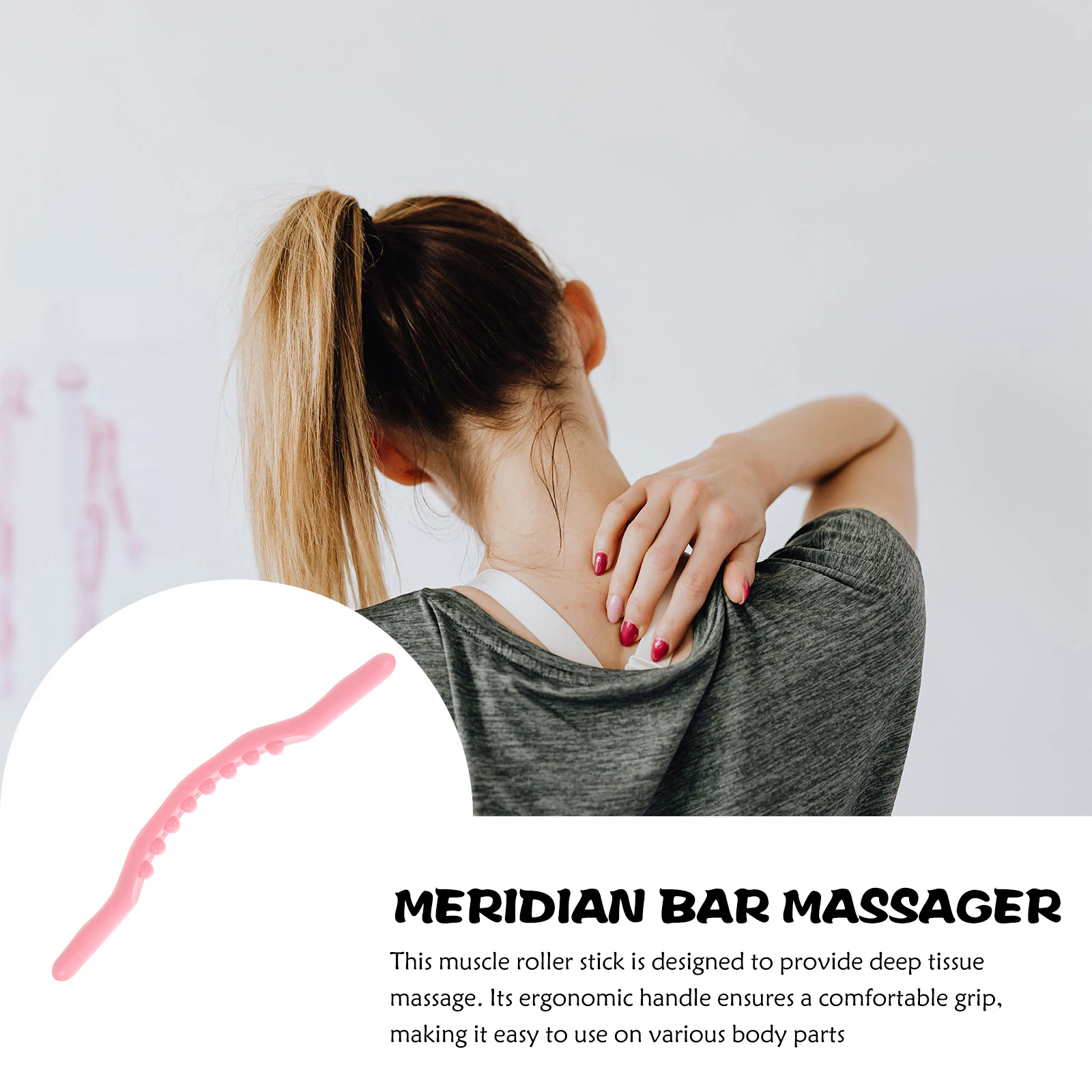 Wałek do masażu mięśni, głęboki masaż tkanek, masażer ręczny do nóg, pleców, stóp, łydek, łagodzący ból, przenośne narzędzie do masażu ciała, do jogi i fitnessu.