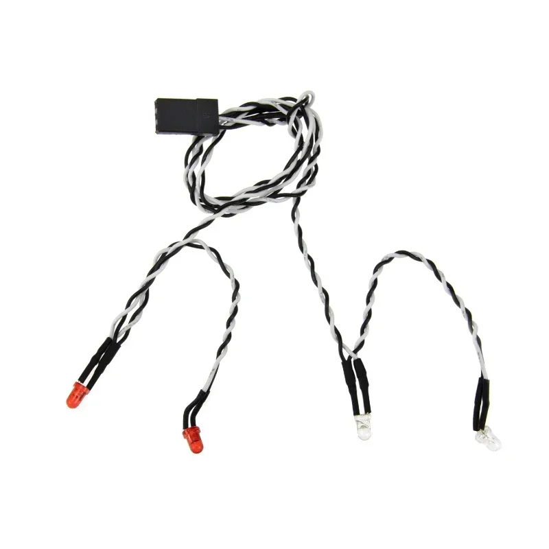 1 conjunto de faróis de simulação, luzes traseiras, grupo de luzes led para trx4m bronco defender 1/18 rc crawler, peças de modelo de carro o09