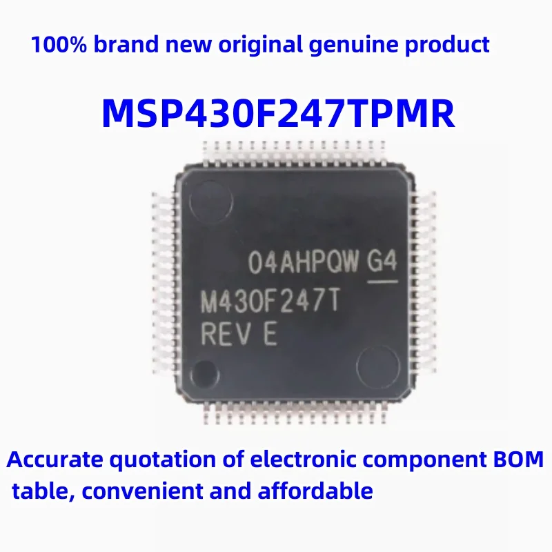 New original MSP430F247TPMR LQFP-64 16 bit mixed signal microcontroller MCU