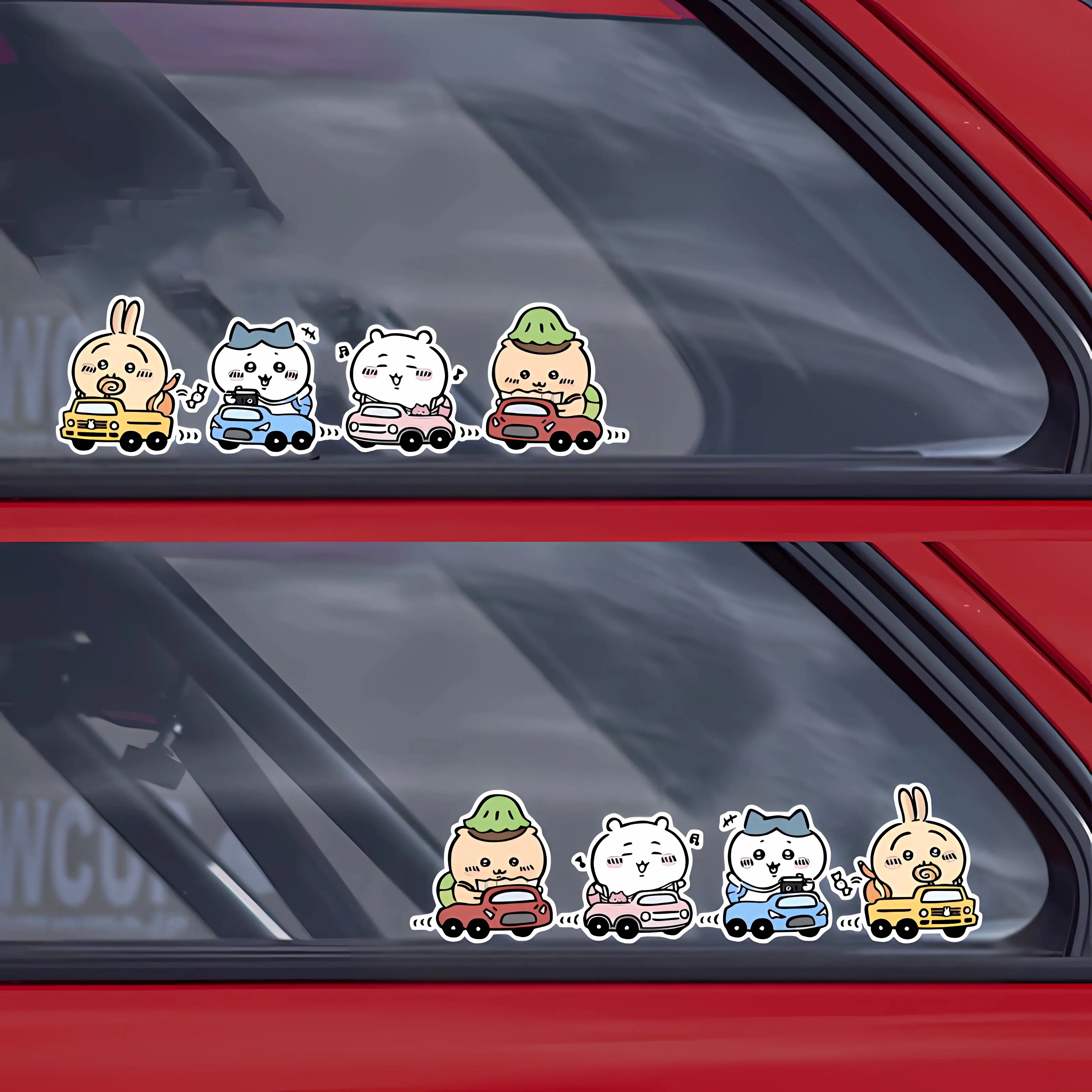 

Jiyika wow chiikawa driving car sticker for car laptop window decoration sticker