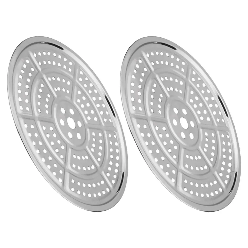 

2Pcs Steaming Trays Stainless Steel Cooker Insert Steamer Trays Replacement for Rice Cooker Steam Pot Food Steamer Accessories