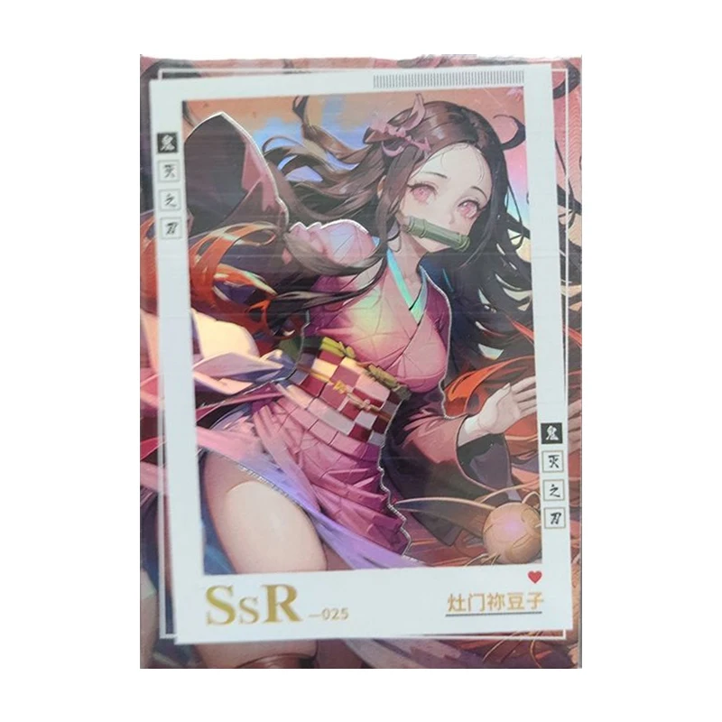 Anime Demon Slayer SSR Refractive Foil Kochou Shinobu Kyoujurou Enmu Nezuko Toys for boys Collectible Cards Birthday Present