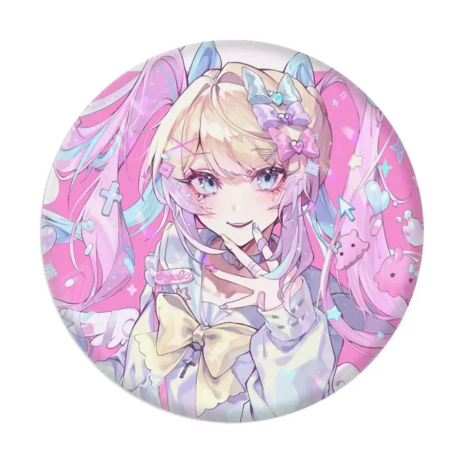 58mm Collectible Needy Streamer Overload Anime Badge Character Accessories For Display And Anime Fan Souvenir Collection