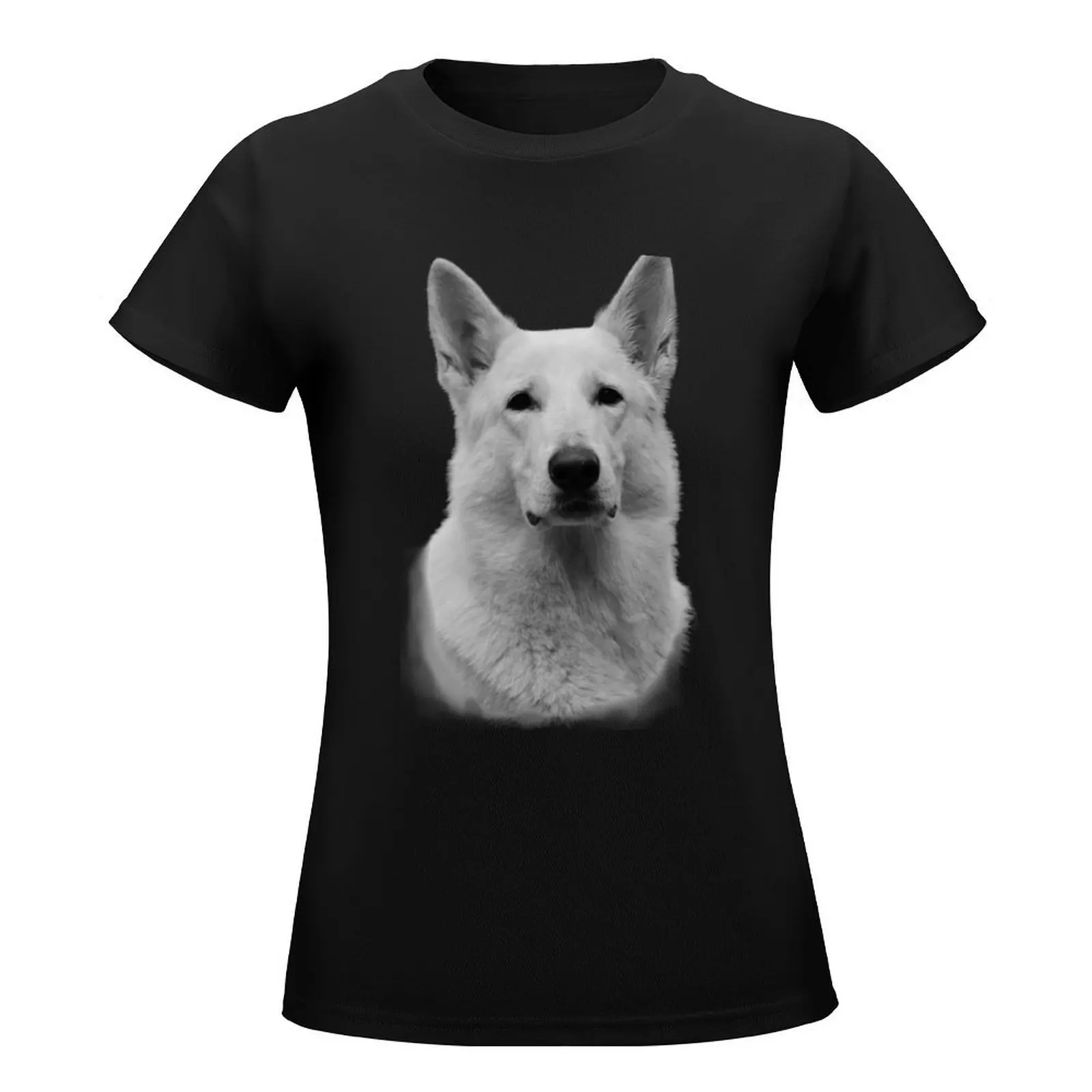 White German Shepherd T-Shirt summer top korean fashion t-shirts for Women cotton