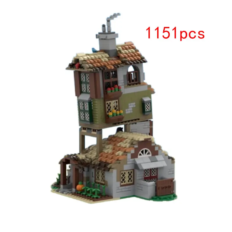 

MOC-219547 сборка мелких частиц, строительные блоки, средневековое здание, пещерный замок, трехмерная модель, игрушка, подарочные украшения