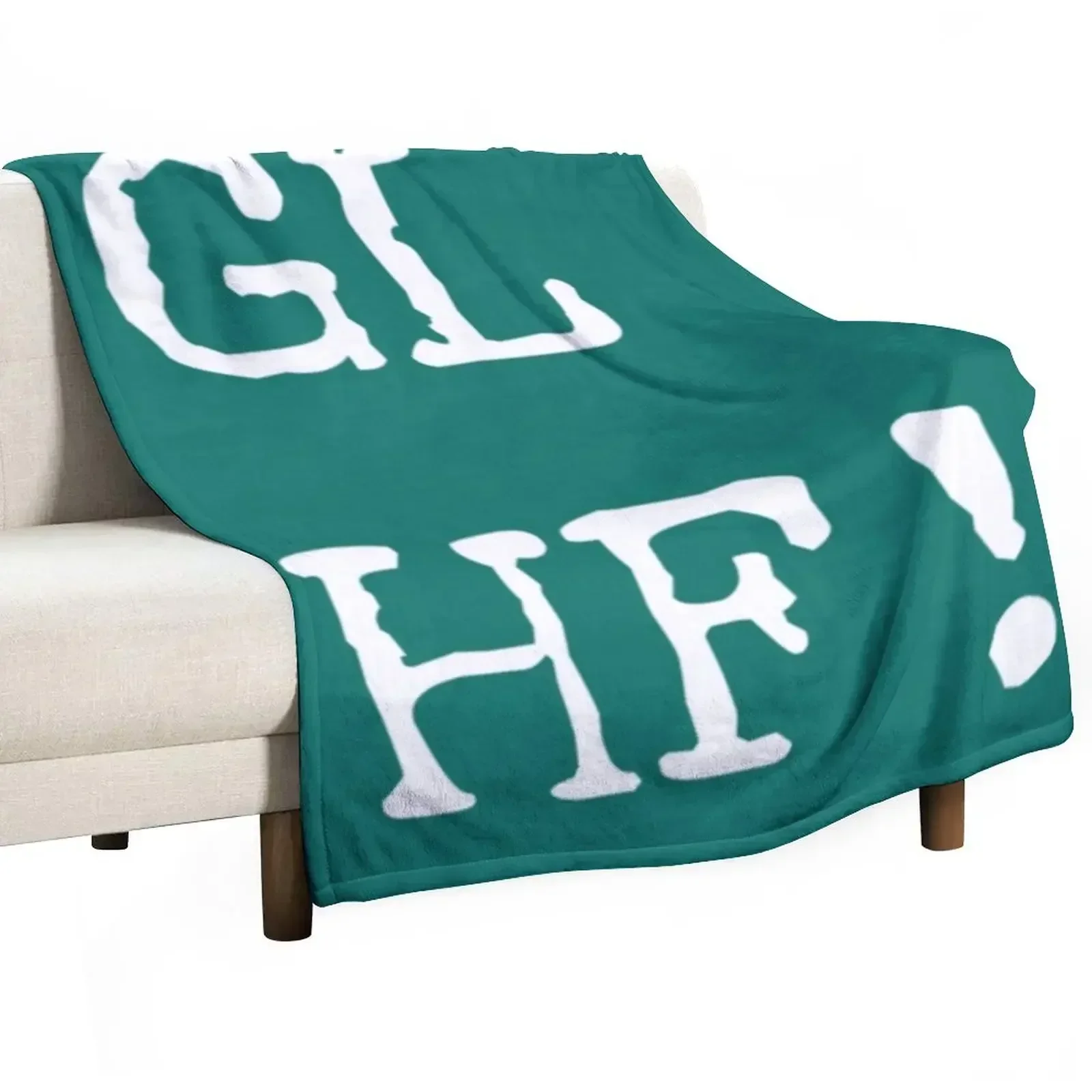 

GL HF! Good Luck Have Fun Throw Blanket Softest Retros Plaid on the sofa Cute Blankets