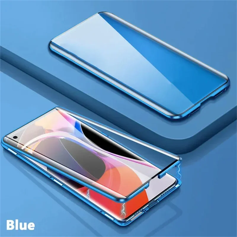 Magnetisches Gehärtetes Glas-Metallgehäuse für Samsung S25 S24 S23 S22 S21 Ultra Plus FE für Samsung doppelseitige Glasabdeckung – Detail 9