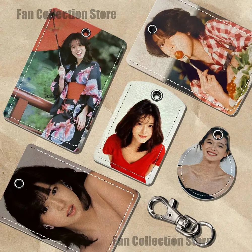 DESIRE A-Akina Nakamori, Porta Tarjetas de Cuero con Diseño de Anime, para Guardar Tarjetas de Control de Acceso, Identificación, Tarjetas de Metro, AirTag