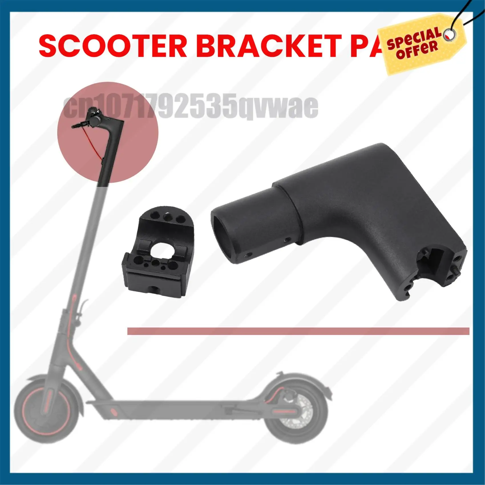 -A89Z Suporte de haste de scooter elétrico guiador garfo dianteiro haste conector suporte + bloco para xiaomi m365 scooters peças de reposição