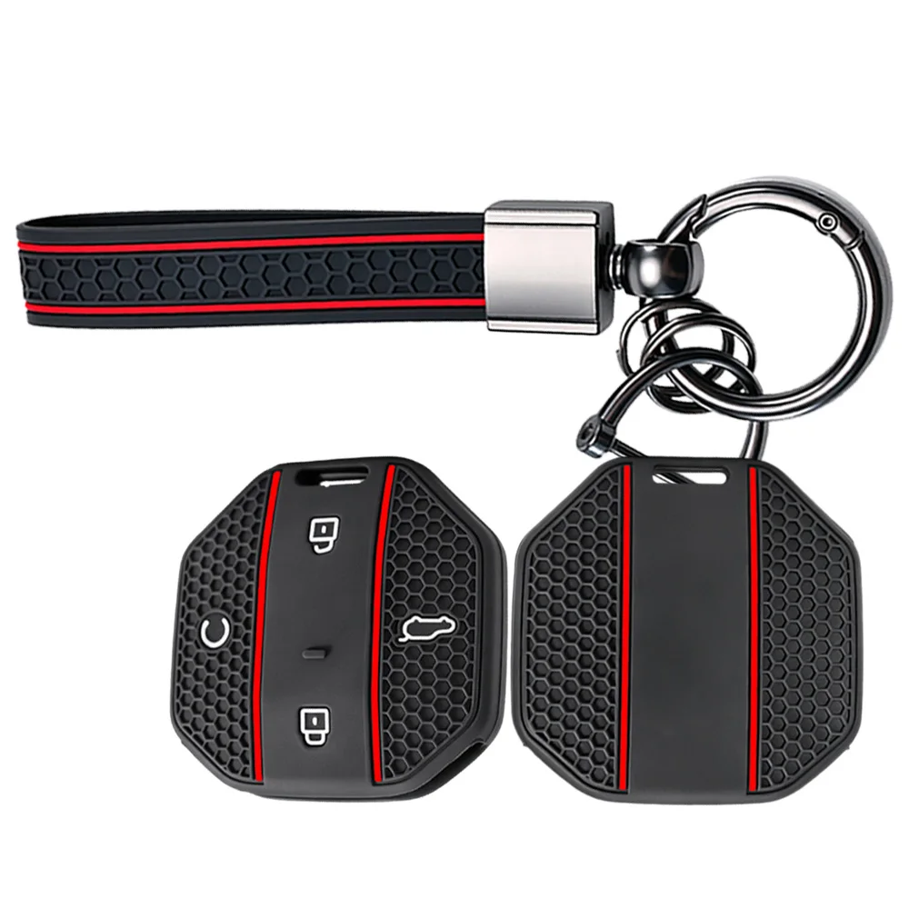 for Jetour Freedom Shanhai T1 Traveller 2024 2025+ Silicone Car Key Fob Remote Case Cover Shell Keychain Holder Car Accessories