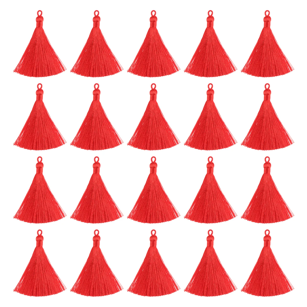 

20 Pcs Ice Silk Tassel Earrings Accessories Long Style Dangler Jewelry for Women DIY Keychain Bracelet Hanging Bright Color