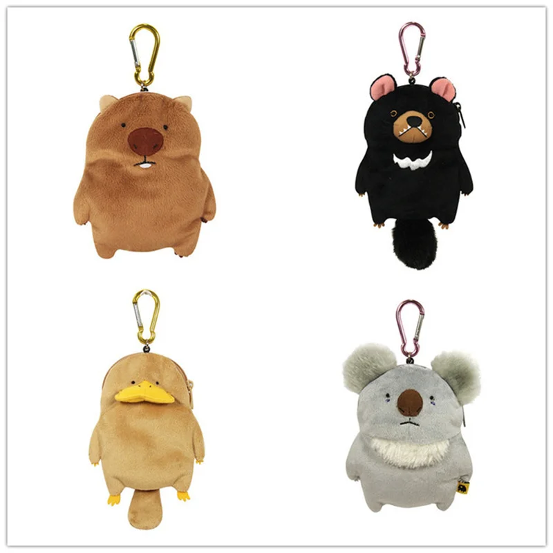 Cartoon Animal Family Coin Purse Platypus Wombat Wombat Tree Bear Plush Doll Card Bag Coin Purse Kid Stuffed Plush Toy Gift