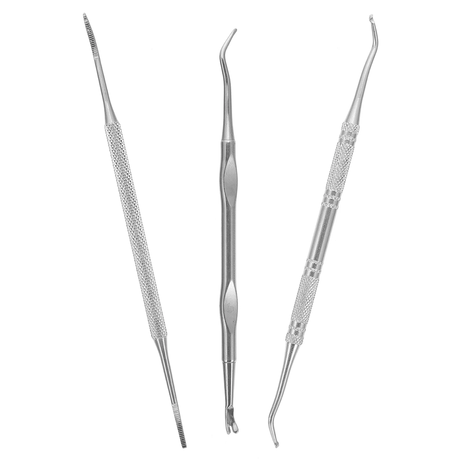 

3 Pcs Nail Remover Ingrown Toenail File Lifter Pusher Stainless Steel Lightweight Portable