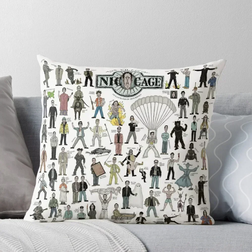 

The Films Of Nicolas Cages Throw Pillow Pillow Cover christmas ornaments 2025 christmas pillow case