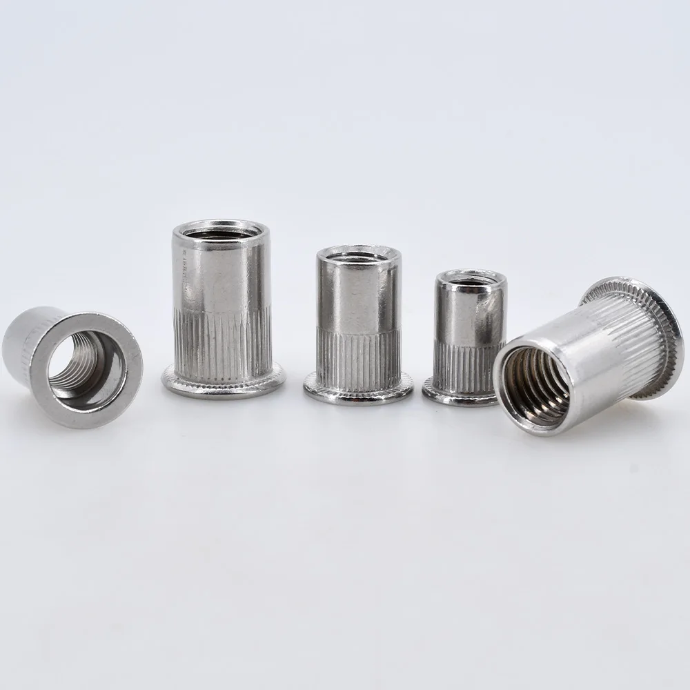 M3 M4 M5 M6 M8 M10 M12 Carbon/Stainless Steel Aluminum Metal Rivnut Pop Rivet Expansion Nut Flat Rivet Metric Thread Insert Nut