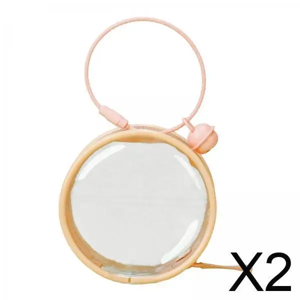 حقيبة تخزين الدمية الشفافة، حقيبة عرض صغيرة من مادة PVC لشخصية عرض ملحقات دمية السفر #1