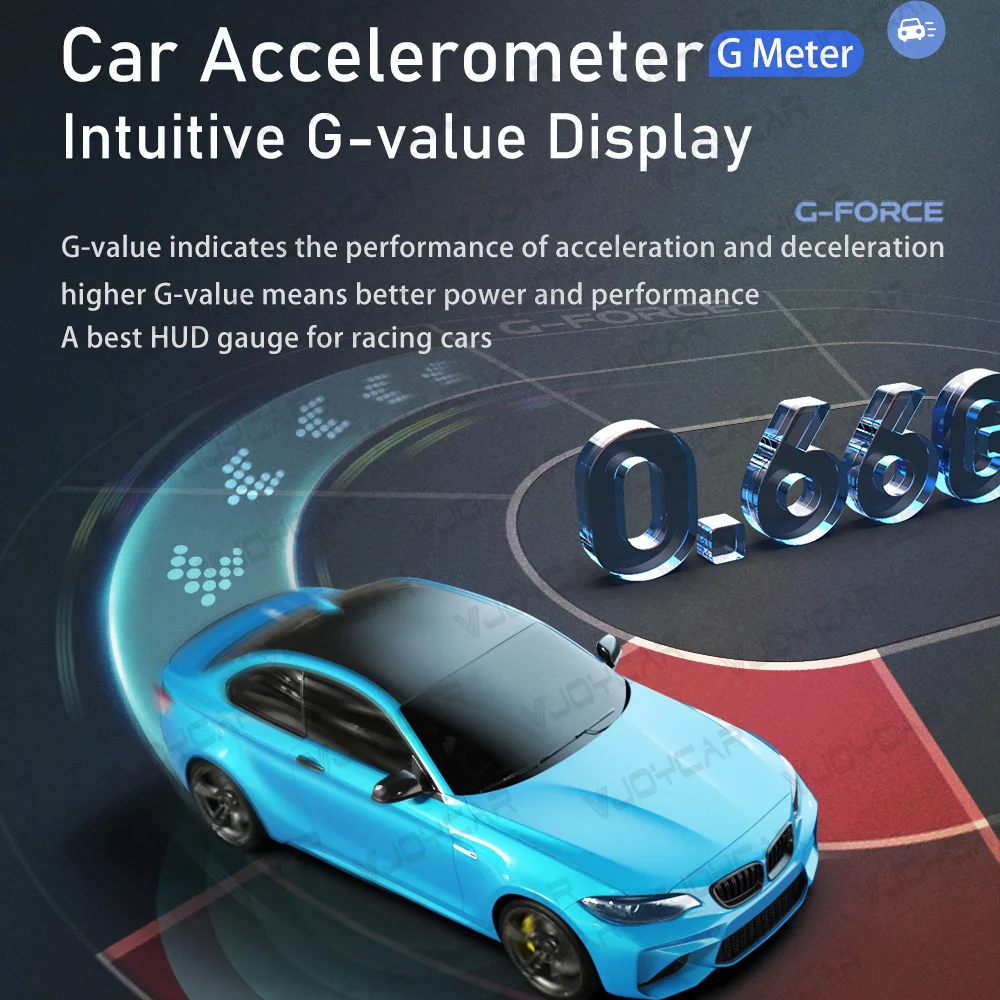 Vjoycar 2022 nuovo V63S OBD2 HUD Gauge Car Head Up Display Multi-funzione cruscotto refrigerante/temperatura dell\'olio. Consumo di carburante