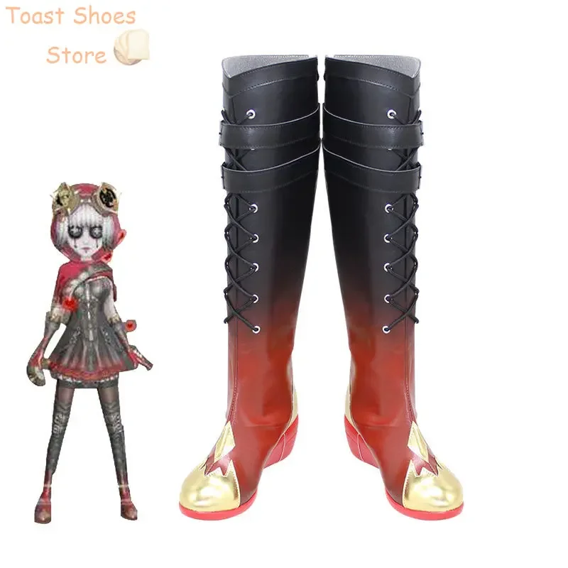 

Game Identity V MechanicTracy Reznik Cosplay Shoes PU Leather Shoes Halloween Carnival Boots Costume Prop
