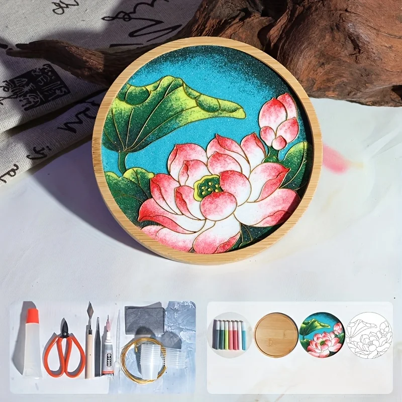 مصوغة بطريقة DIY كيت زهرة نهر الجبل نمط هدية عيد الميلاد اليدوية كأس كوستر الحرفية #4