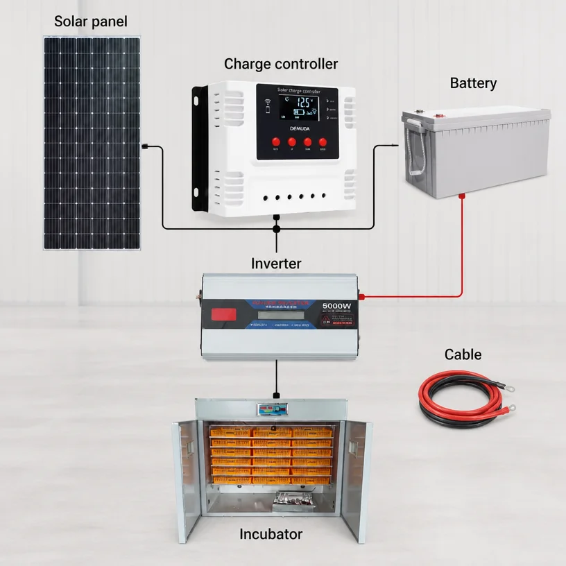 Advanced Full Automatic 1584 Eggs Setter Solar Incubator Digital Poultry Farming Equipment Egg Incubator