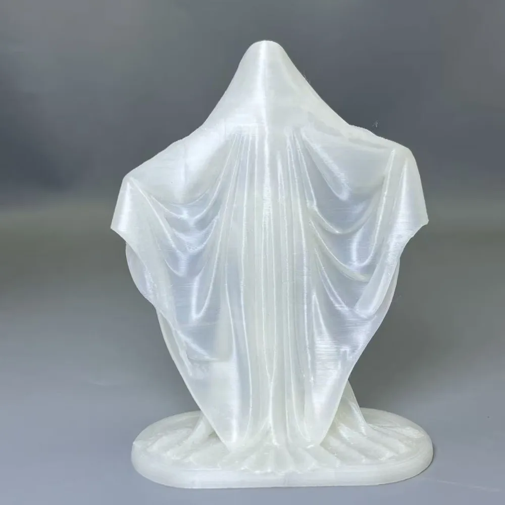 Luminous Desktop Ornaments 3D Printed Character Model Cloak Woman Statue Mysterious Decorations Deity Sculpture Halloween Decor