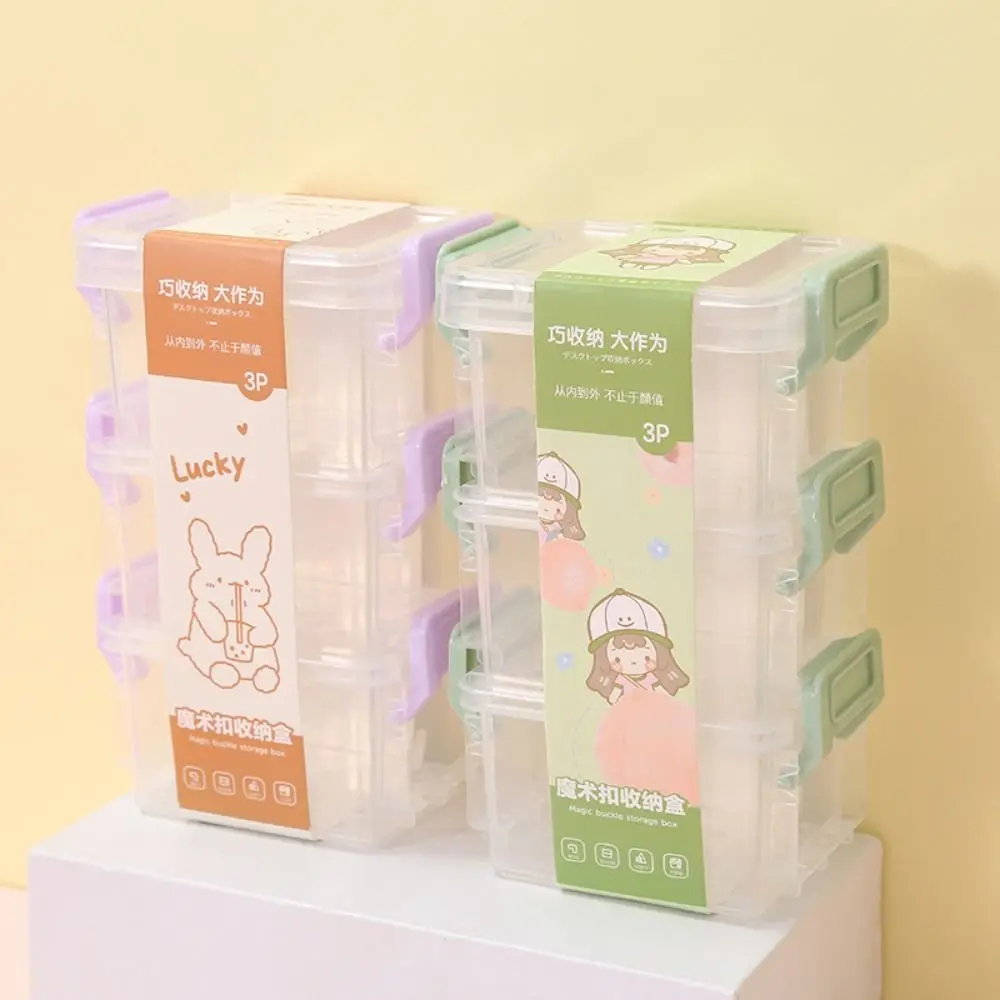 Transparent Office Supplies Waterproof Trivia Parts Tool Mini Desktop Storage Box Sundries Storage Box Nails Clips Organizer