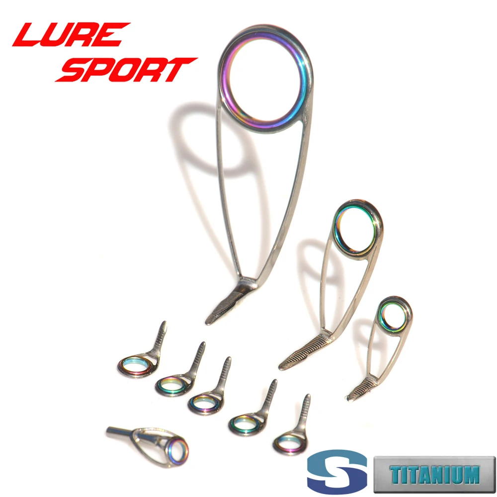 Titanium Frame Rainbow RS ring 9 10pc ​TiXLRST-5 Top TiXOHRSG-5 20 Guide set Rod Building Component DIY Accessory Seaguide