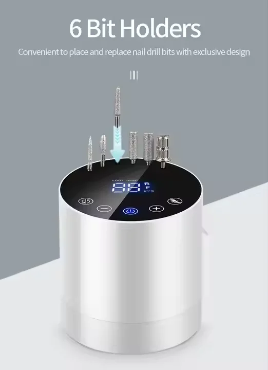Professional 35000 RPM Nail Drill Kit with Foot Pedal LCD Display E-File for Fast Acrylic Nail Removal