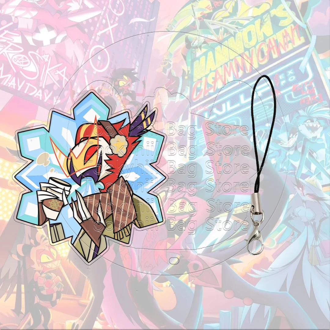 Helluva Boss Keychain Blitzo Moxxie Exquisite Keyring Millie Fizzarolli Creativity Decoration Acg Pendant Cartoon Birthday Gift view 4