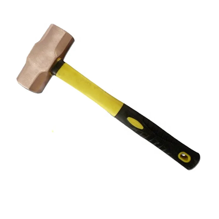 3lb, Kupfer hammer Schlitten achteckiger Hammer mit Gummi griff Sicherheits handwerkzeuge, funken frei Korrosions schutz