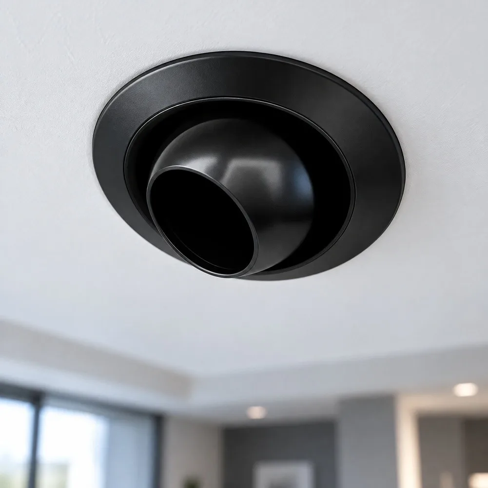 Spherical Vent Assembly with Square Housing and Swirl Air Path for Reliable Performance in Air Distribution Systems