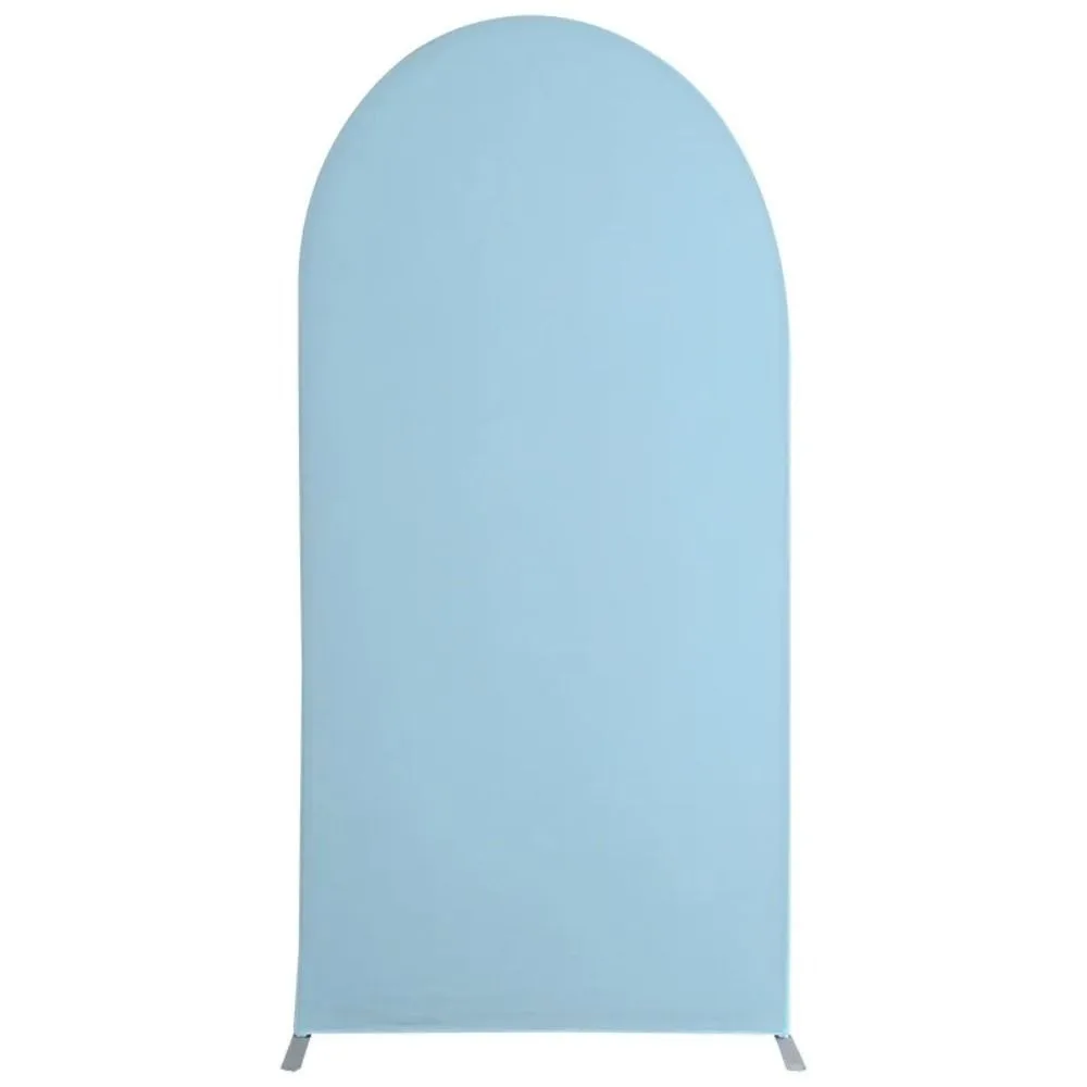 

Polyester Wedding Arch Cover Round High Elasticity Arch Backdrop Cover Solid Color Background Arch Stand Covers