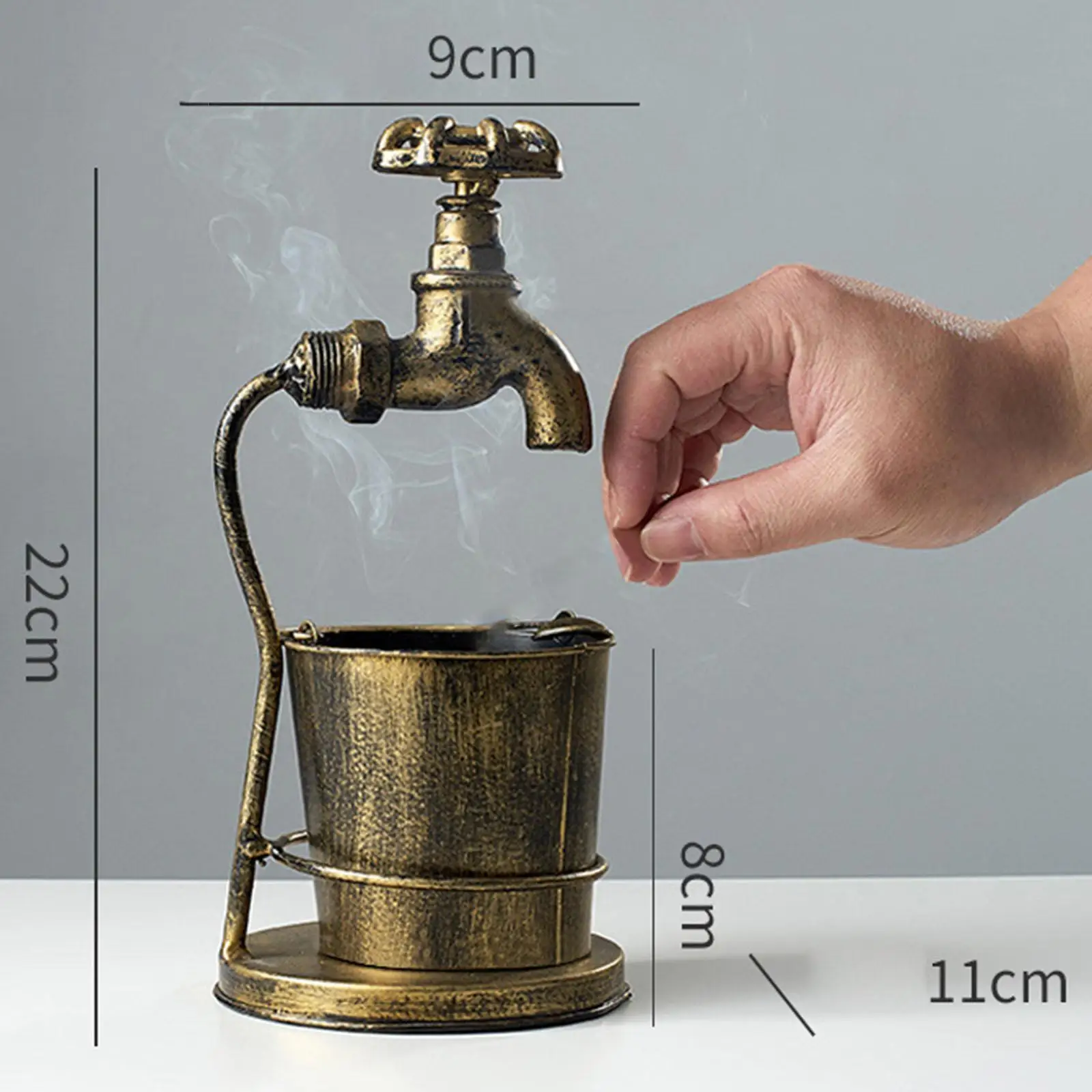 Chic Cigar Holder Figurine Sculpture Artware Crafts Statue for Home Restaurant Ornament Desktop Living Room