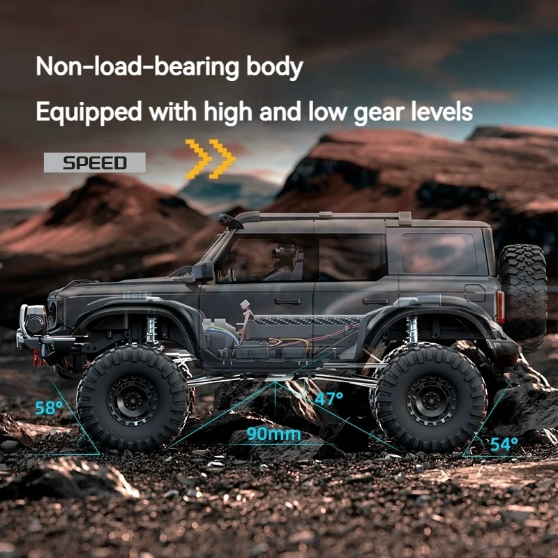 HB-R1001 Wild Horse 1:10 Fully Proportional Four-Wheel Drive Off-Road Climbing Vehicle Electric Rc Remote Control Car Model Toy