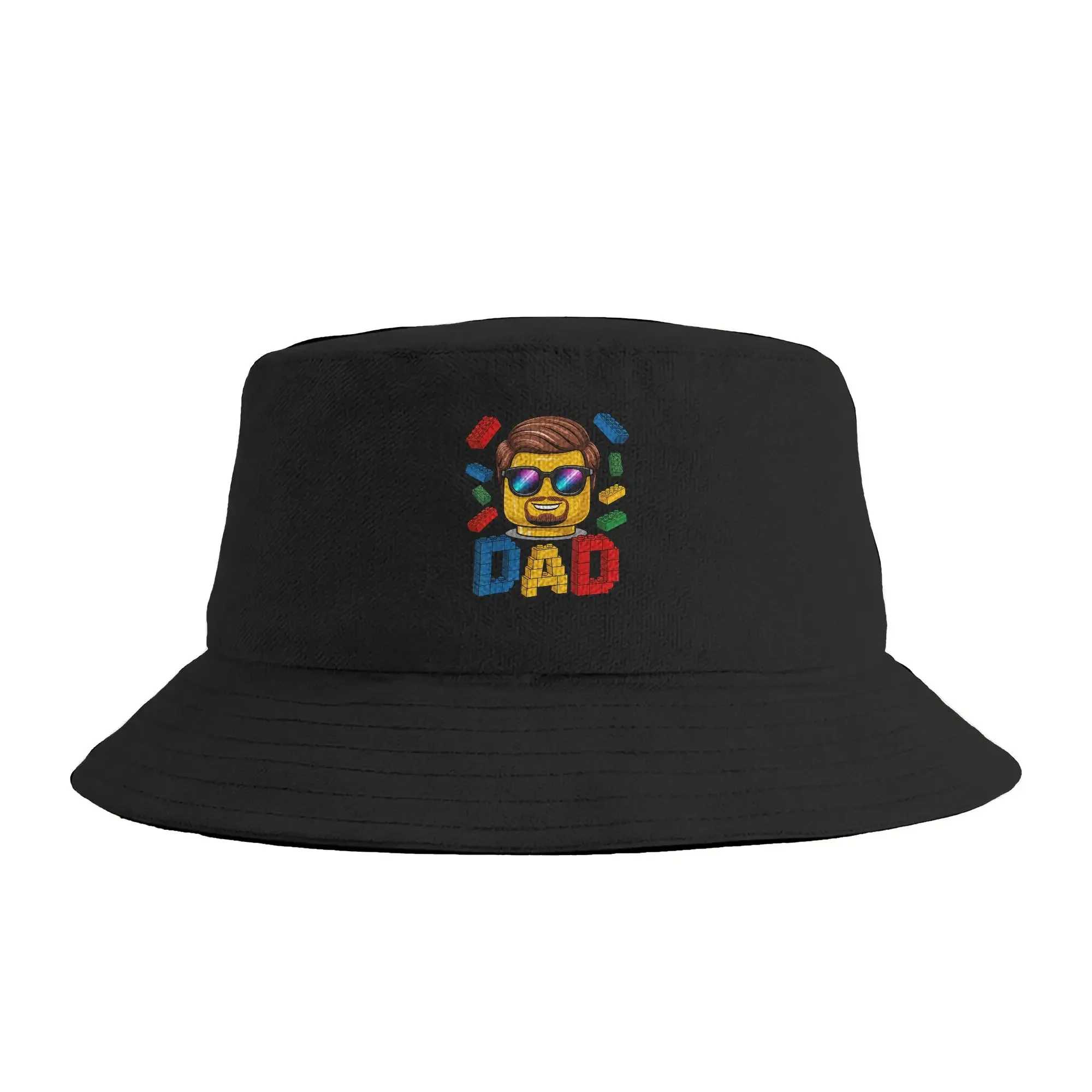 Family Dad Master Builder Building Bricks Blocks Fathers Day Bucket Hat Harajuku Fisherman Caps Personality Beach Sunscreen Hats