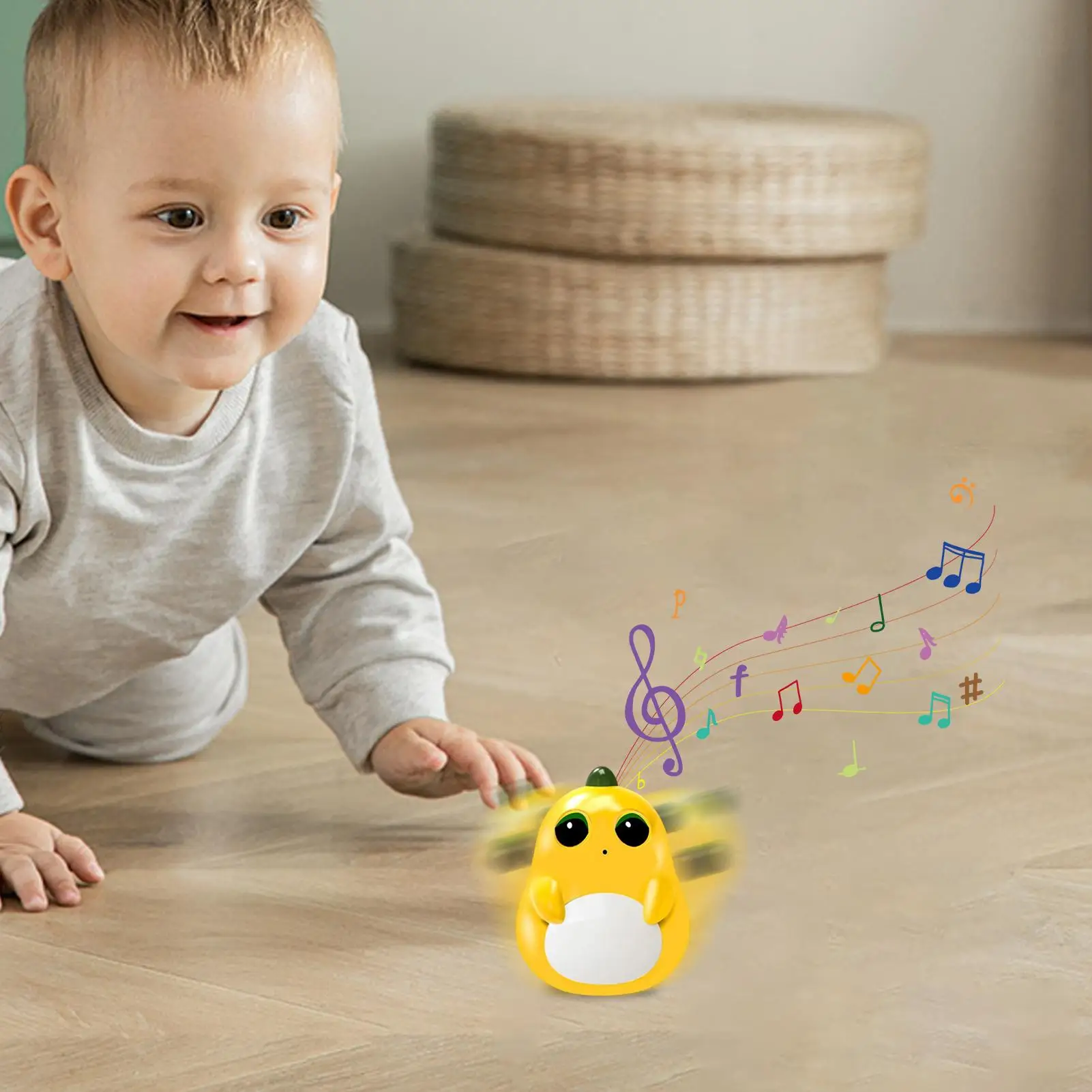 Wobbler Giocattolo per bambini Giocattolo Wobbler che cade con occhi lampeggianti Attività di apprendimento per lo sviluppo della prima educazione sensoriale per 5 anni