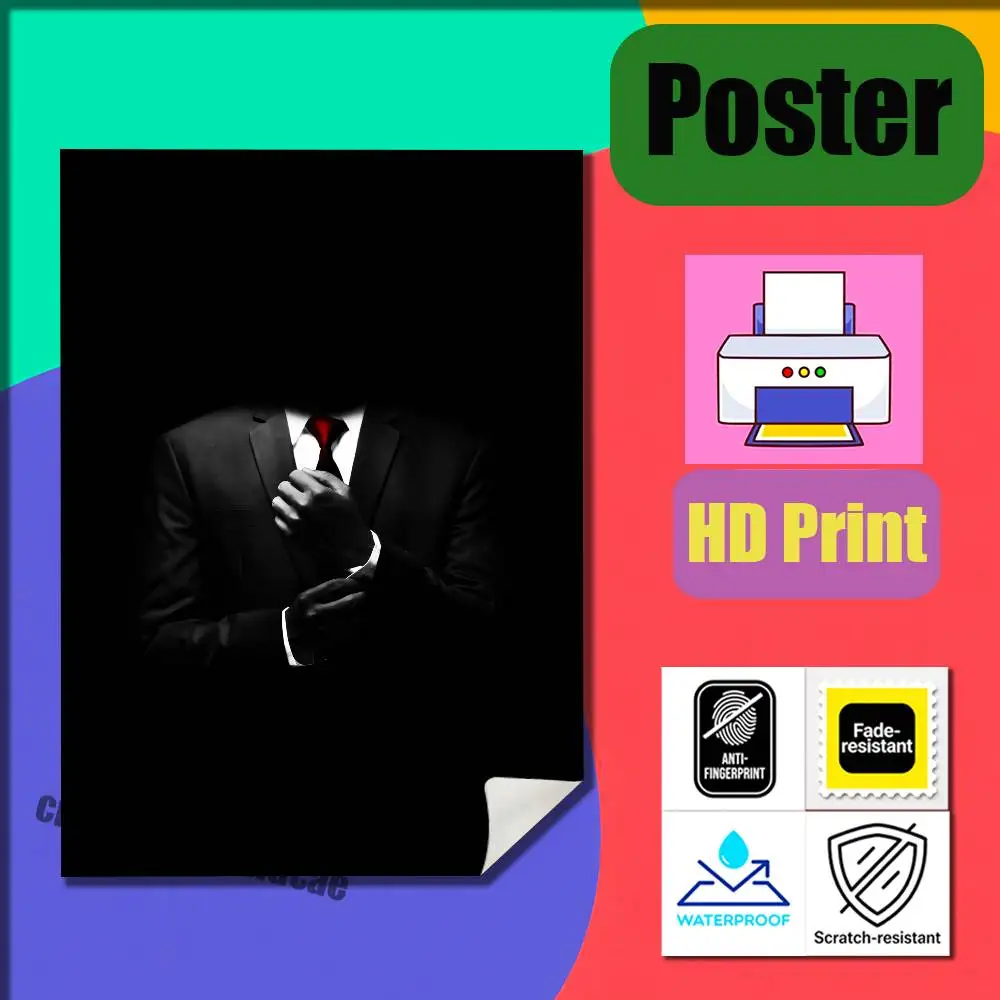 For Agent 47 Hitman Poster Cover Wall Murals Home Custom Self-adhesive Decoration Sticker Playbill Film view 5