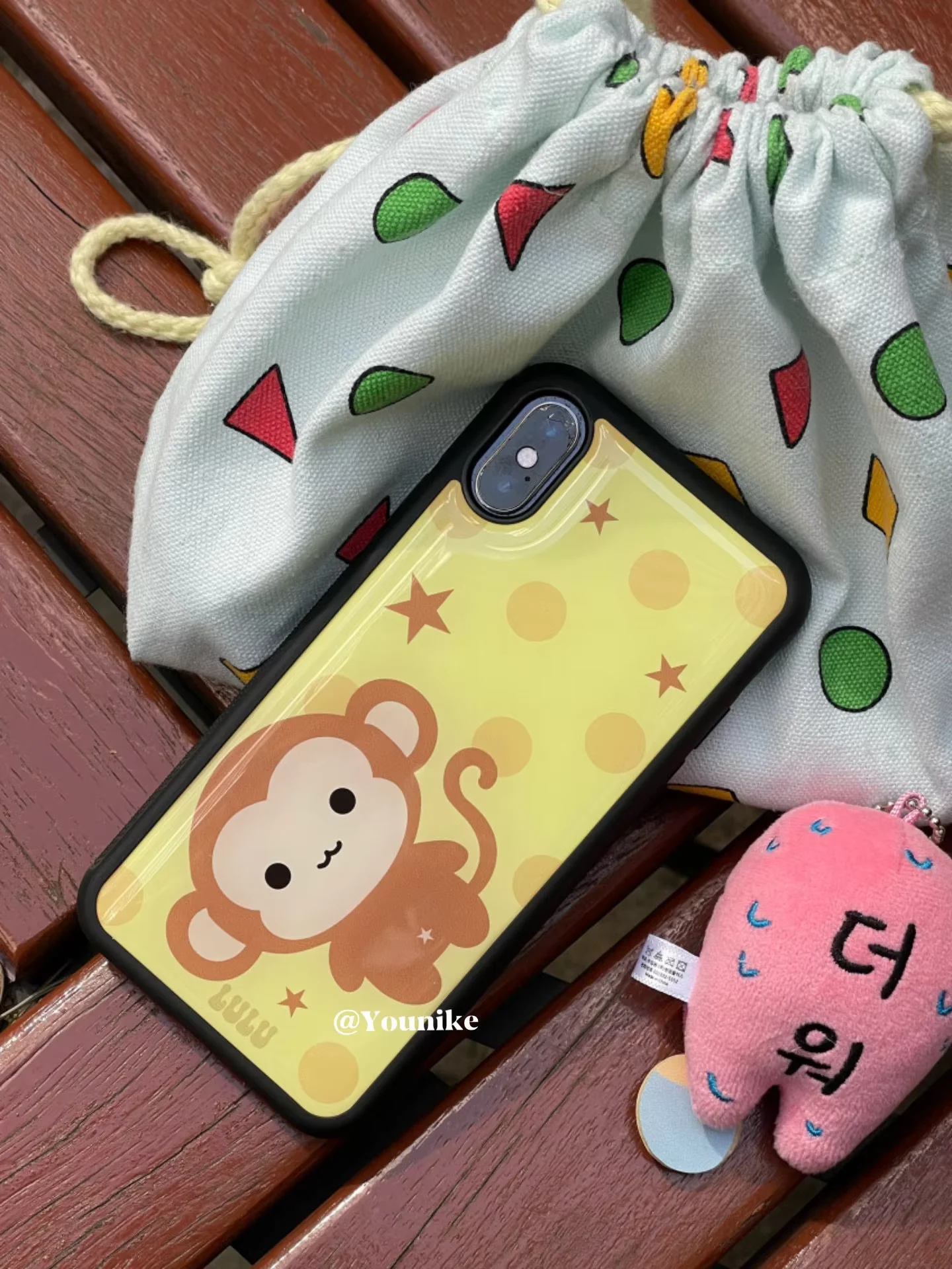 Korean Ins Adorable Polka Dot Monkey Creative Kawaii Phone Case For Samsung 26 25 24 23 22 FE Ultre Plus Edge Cute Korean Cover