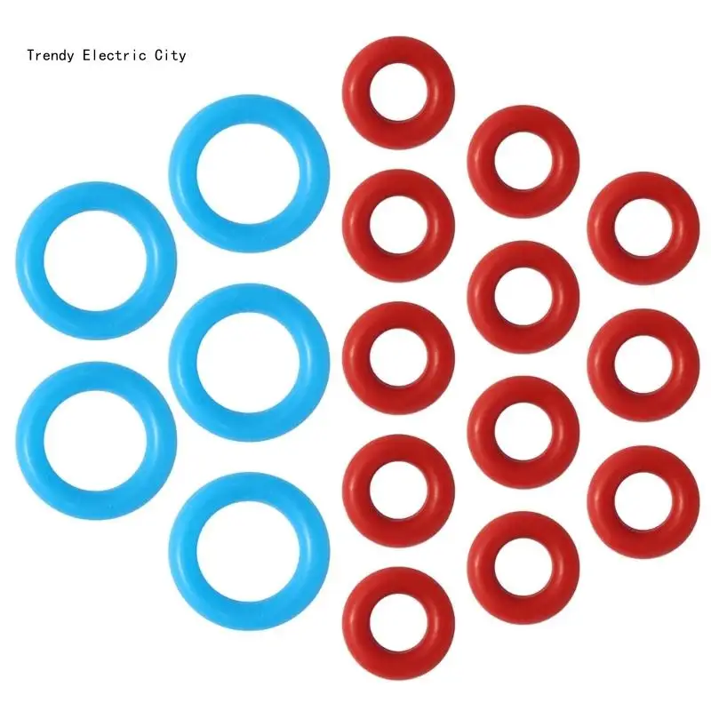 R9CD 17Pcs/set O Rings Gasket Set for Espresso Machines BES900 BES920 BES980 BES990 Include 5Pcs Blue Large 12Pcs Redness Small